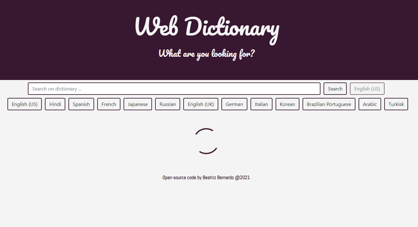 Project 'Web Dictionary'