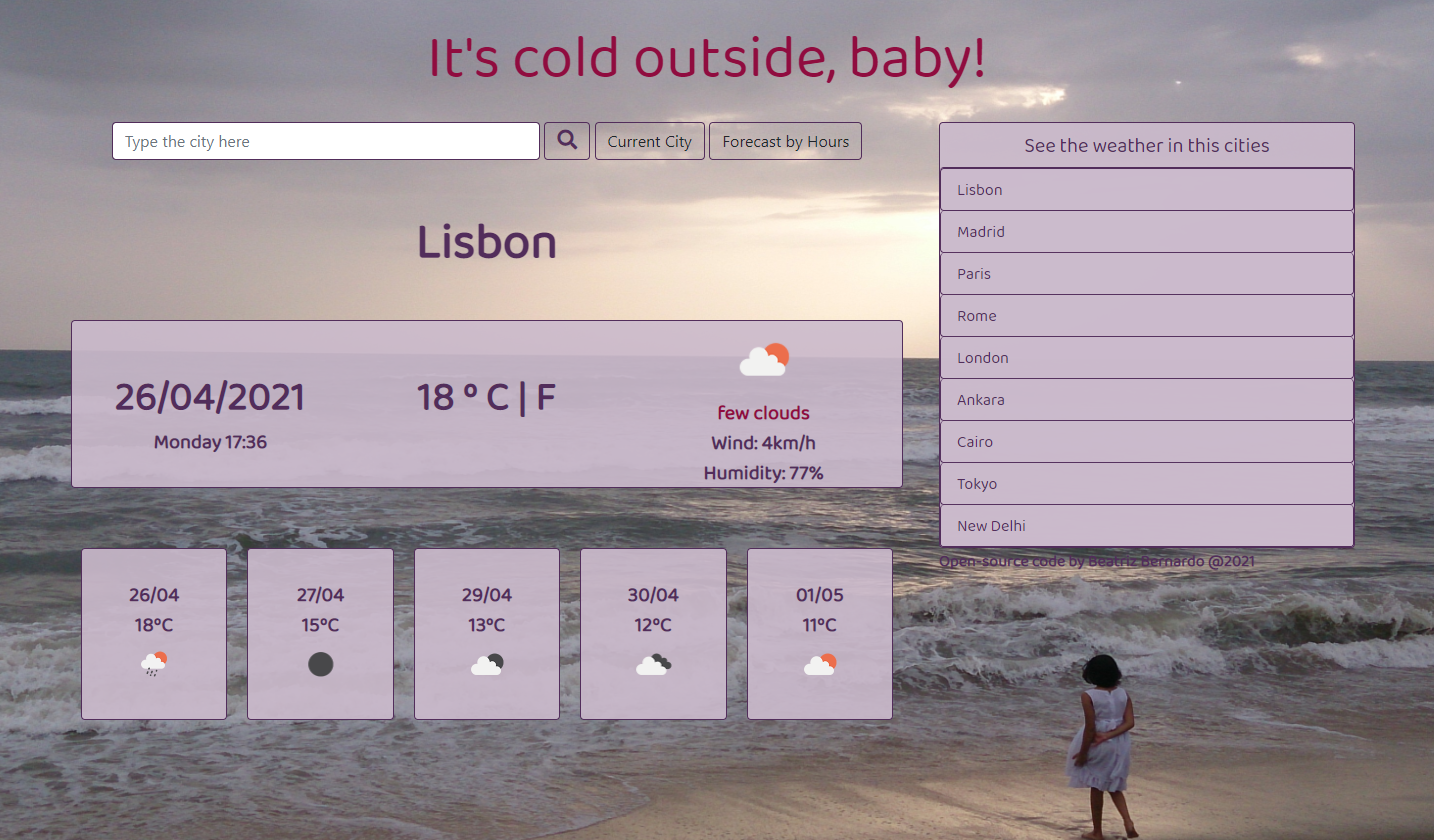 Project 'Weather Javascript'